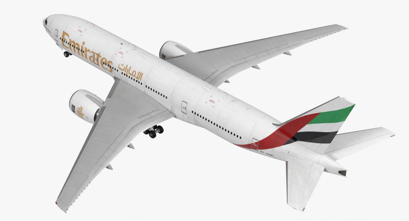 Boeing 777 200ER Emirates Airlines 3D model