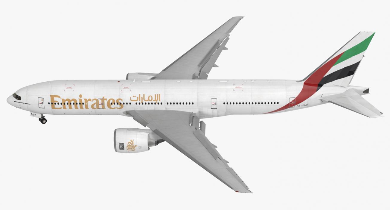 Boeing 777 200ER Emirates Airlines 3D model