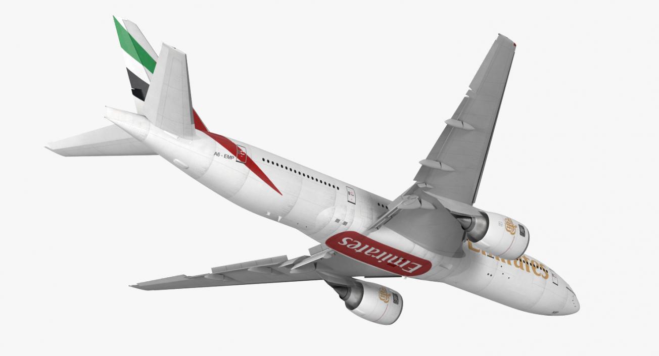 Boeing 777 200ER Emirates Airlines 3D model