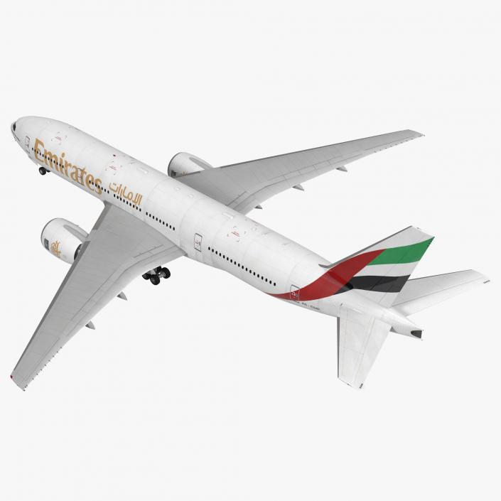 Boeing 777 200ER Emirates Airlines 3D model