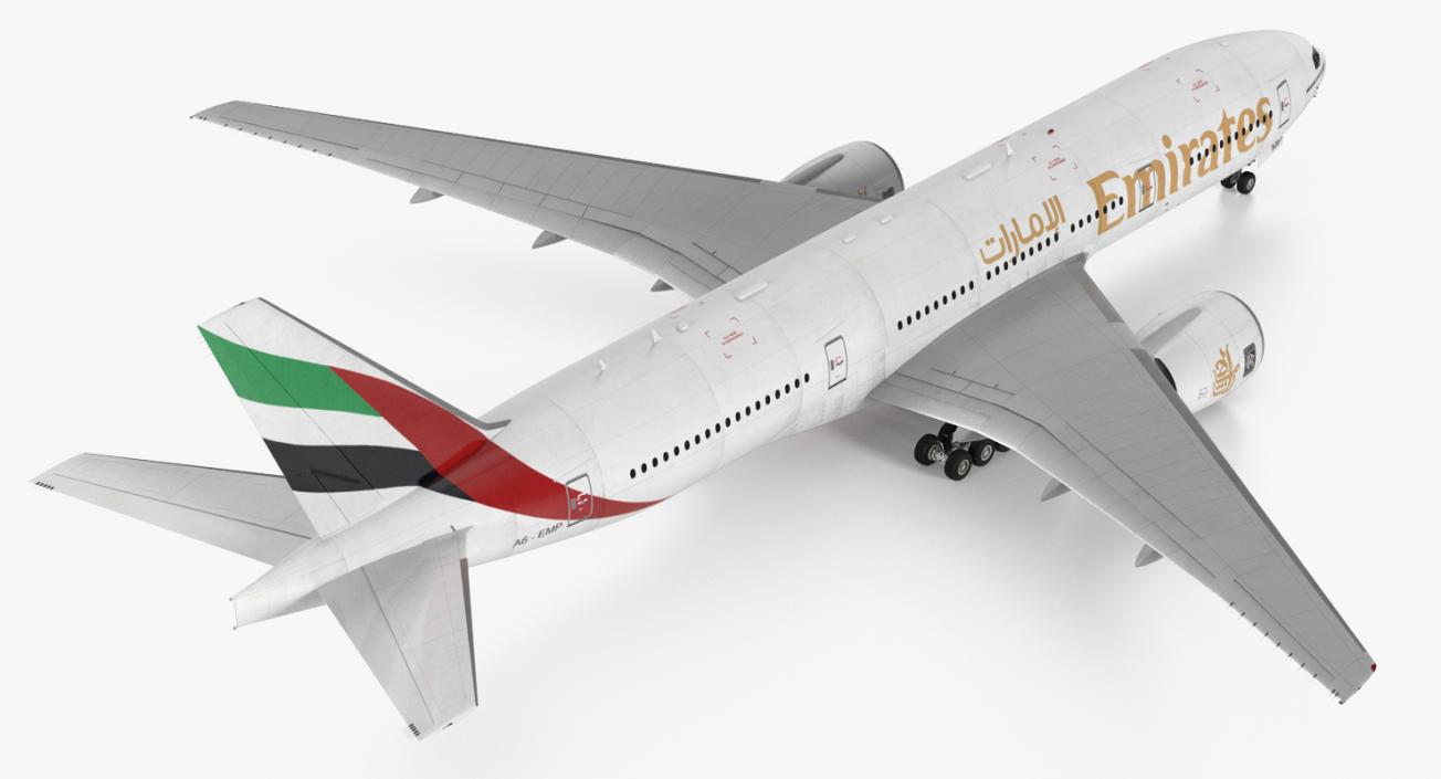 Boeing 777 200ER Emirates Airlines 3D model