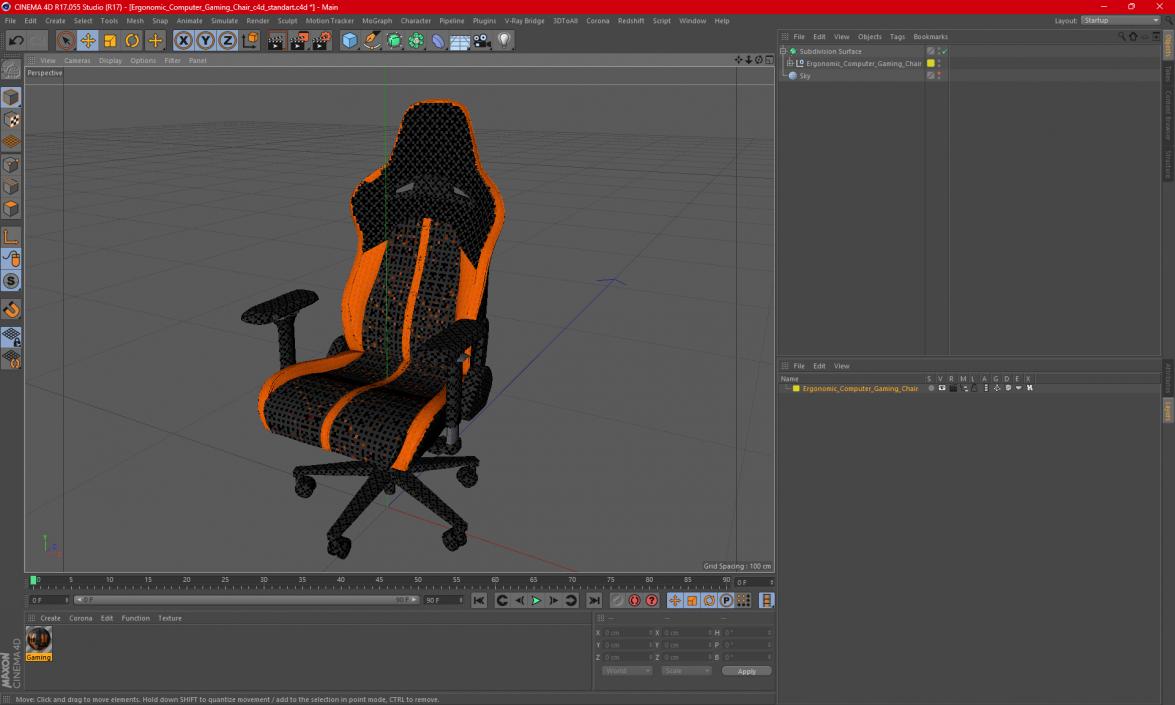 3D Ergonomic Computer Gaming Chair