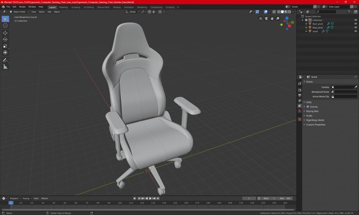 3D Ergonomic Computer Gaming Chair