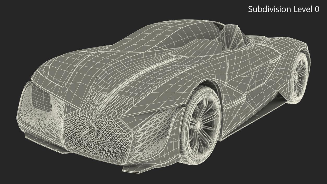 3D Concept Car DS X E-TENSE Rigged