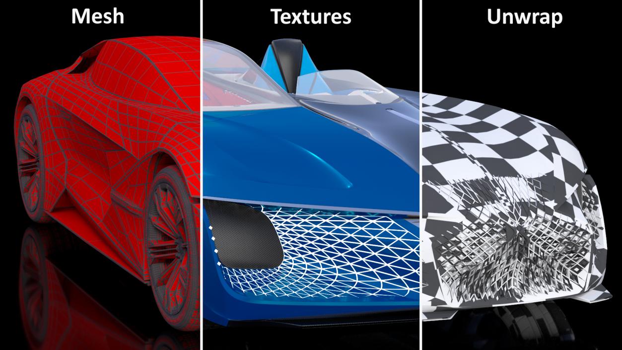 3D Concept Car DS X E-TENSE Rigged