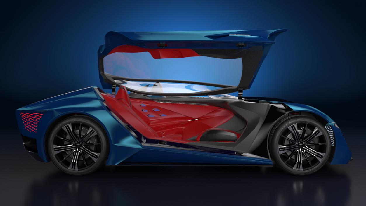 3D Concept Car DS X E-TENSE Rigged