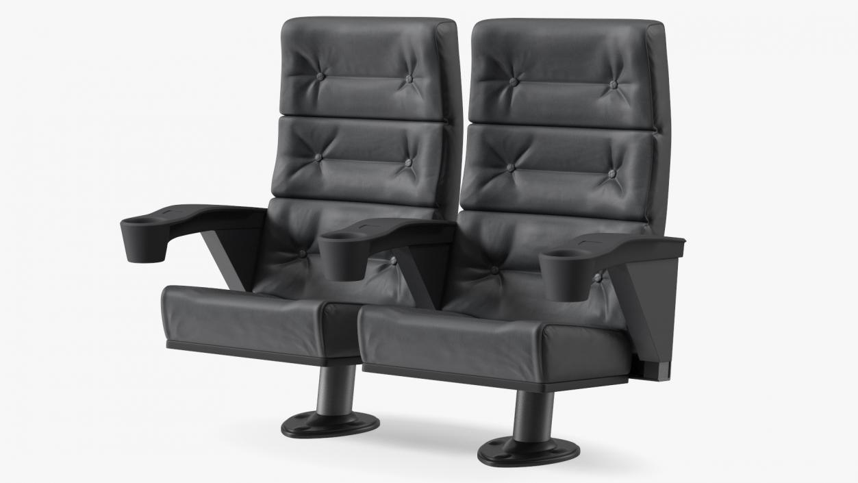 3D Phantom P40 Leather Cinema Chairs for Two Places model