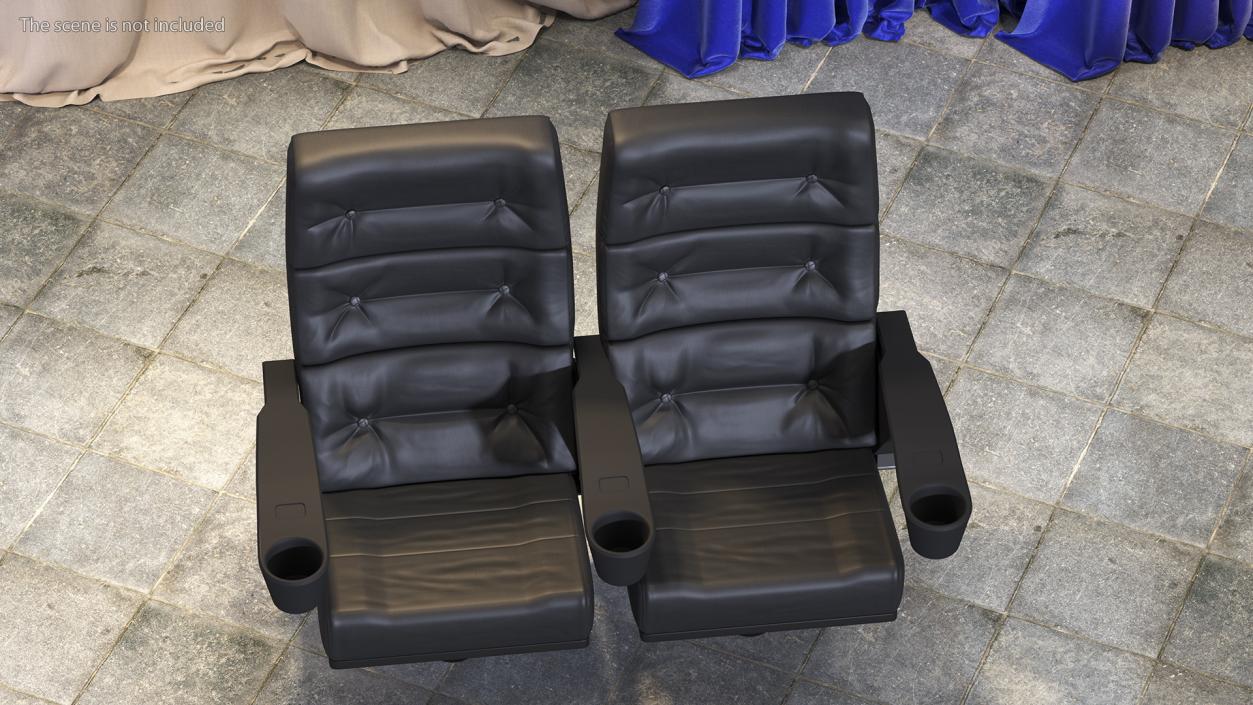 3D Phantom P40 Leather Cinema Chairs for Two Places model