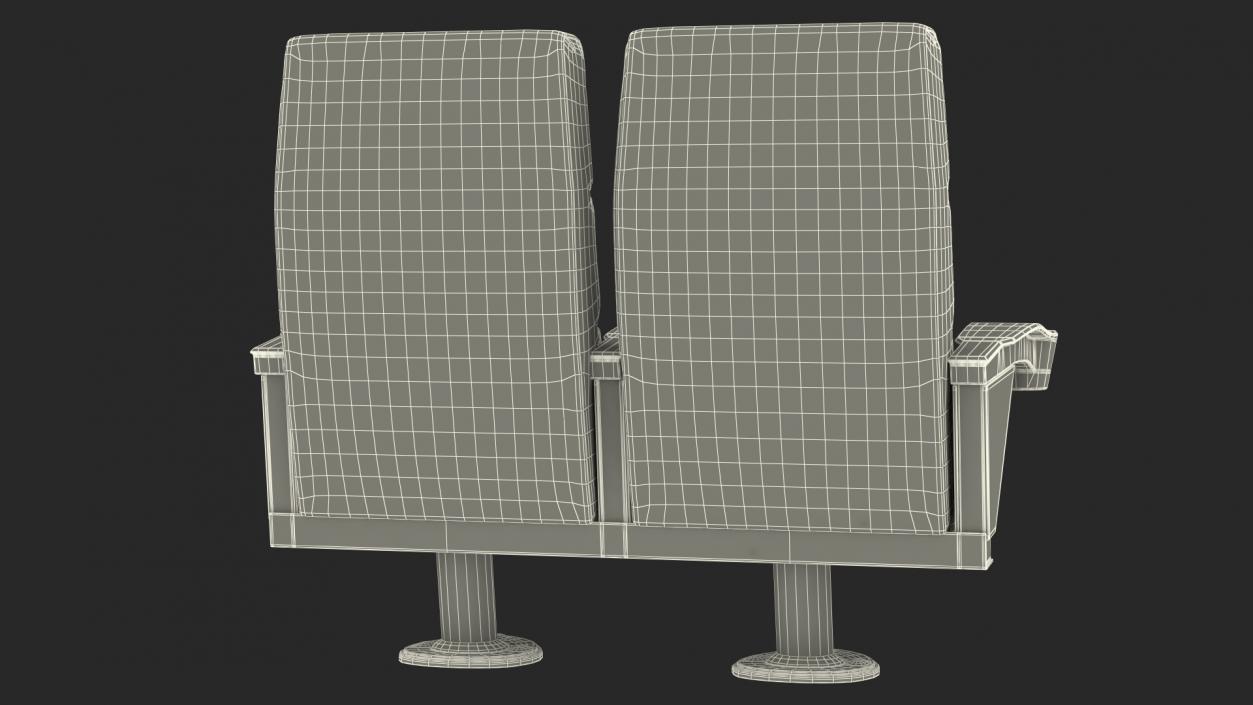 3D Phantom P40 Leather Cinema Chairs for Two Places model