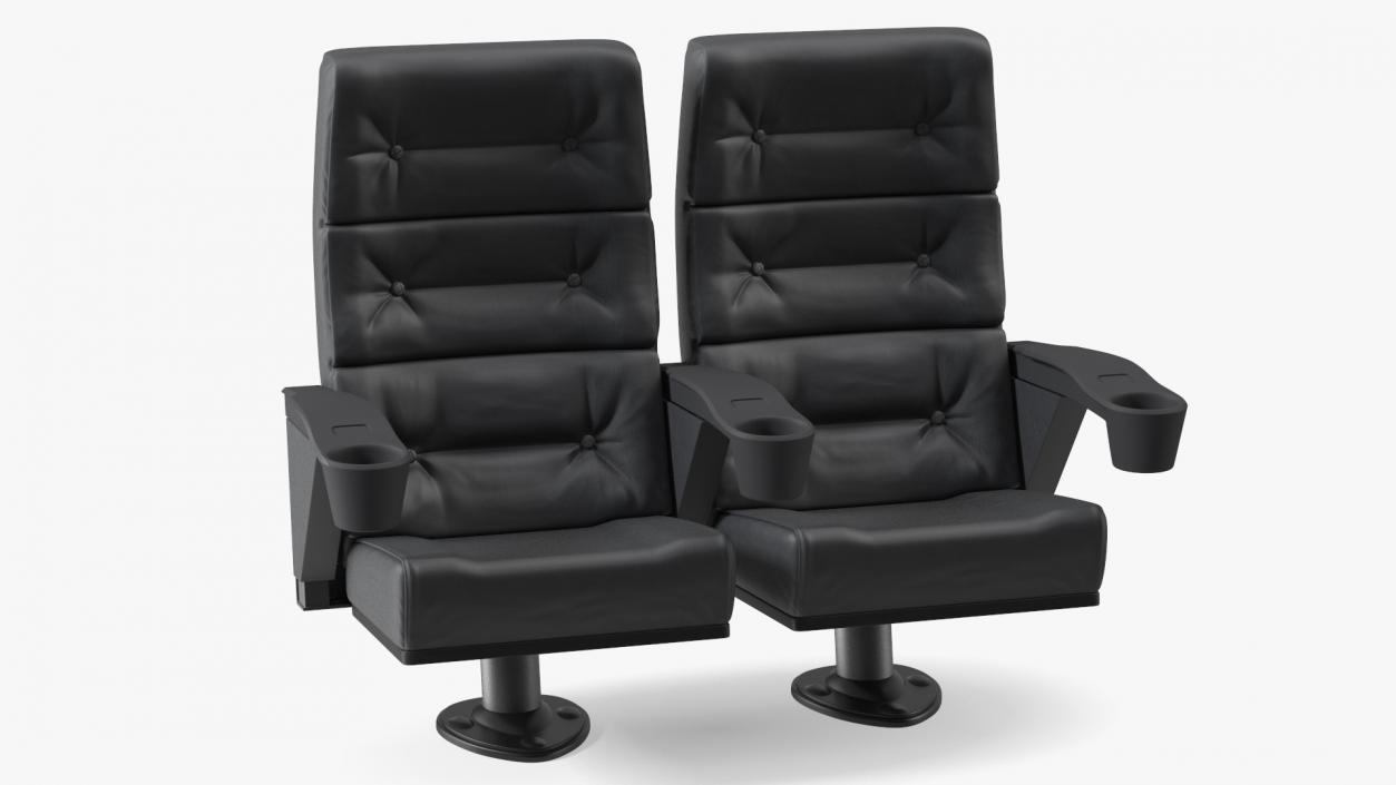 3D Phantom P40 Leather Cinema Chairs for Two Places model