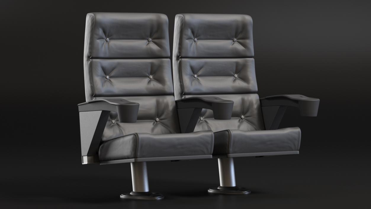 3D Phantom P40 Leather Cinema Chairs for Two Places model