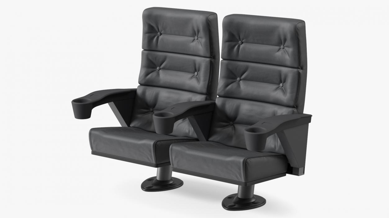 3D Phantom P40 Leather Cinema Chairs for Two Places model