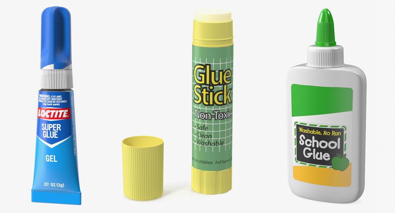 3D Glue Tubes Collection 2 model