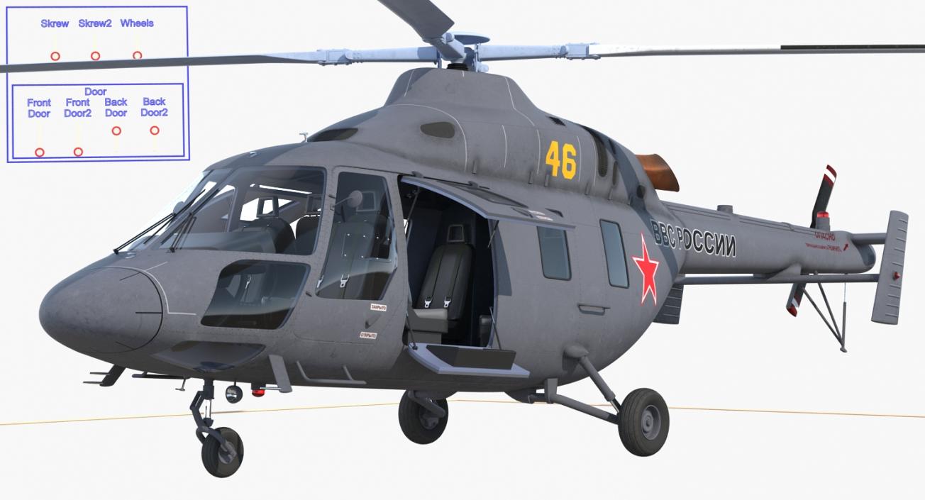 3D Rigged Russian Military Helicopters 3D Models Collection