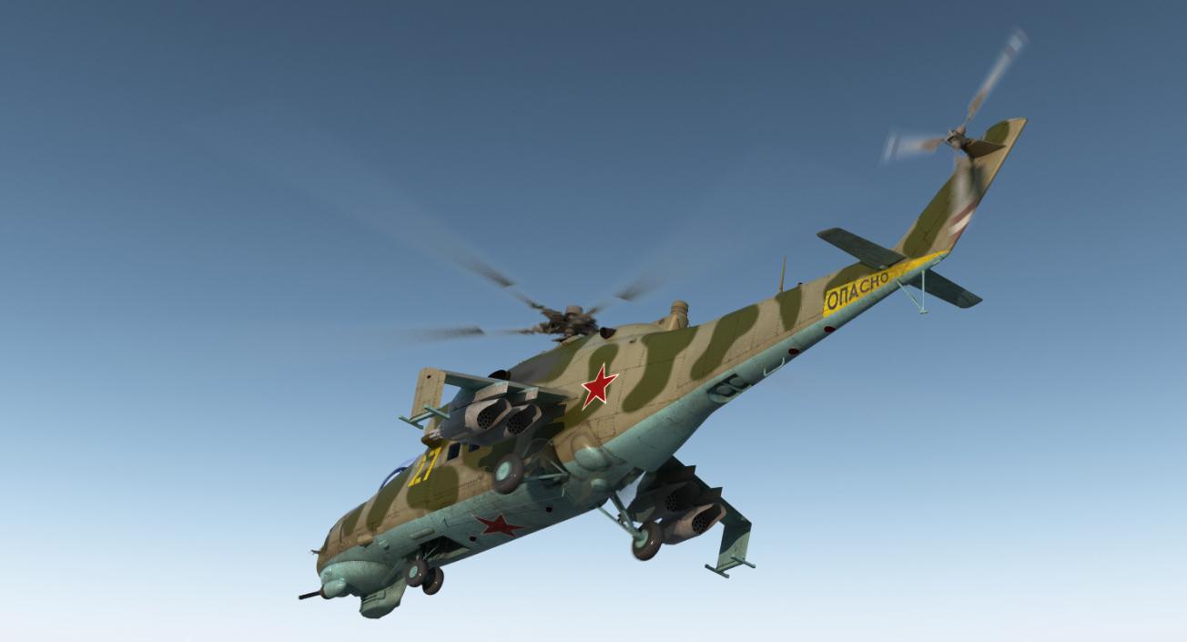 3D Rigged Russian Military Helicopters 3D Models Collection