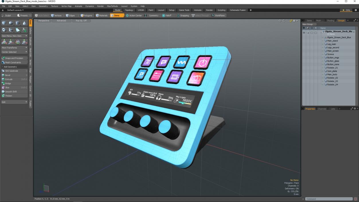 3D Elgato Stream Deck Blue model