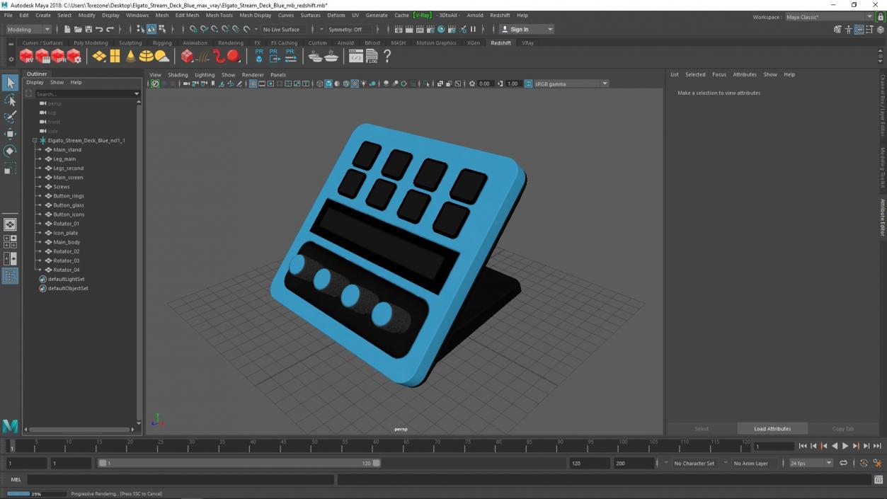 3D Elgato Stream Deck Blue model