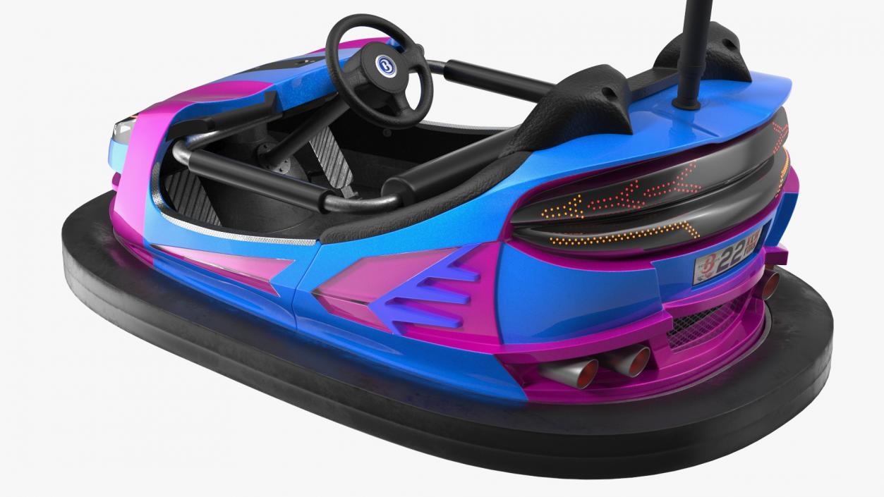 3D model Bumper Car Bertazzon NewYork Purple