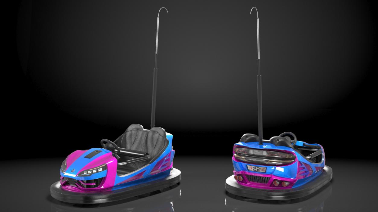 3D model Bumper Car Bertazzon NewYork Purple