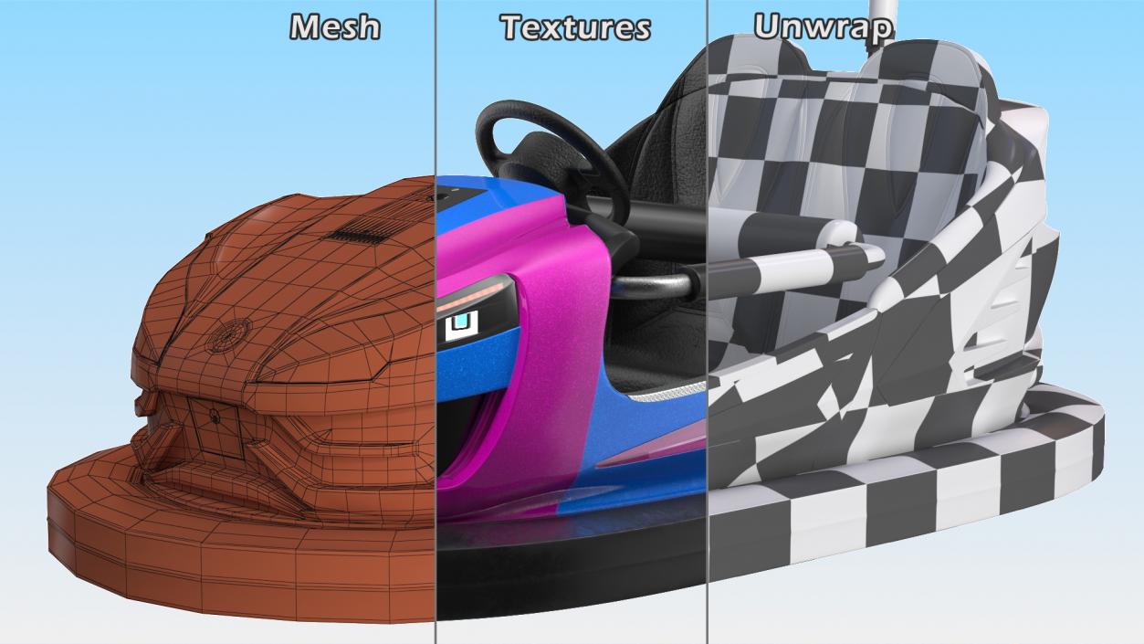 3D model Bumper Car Bertazzon NewYork Purple