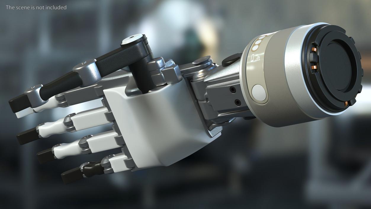 3D model Mechanical Arm Rigged for Cinema 4D