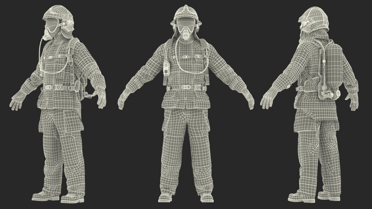 Firefighter Suit Neutral Pose 3D model