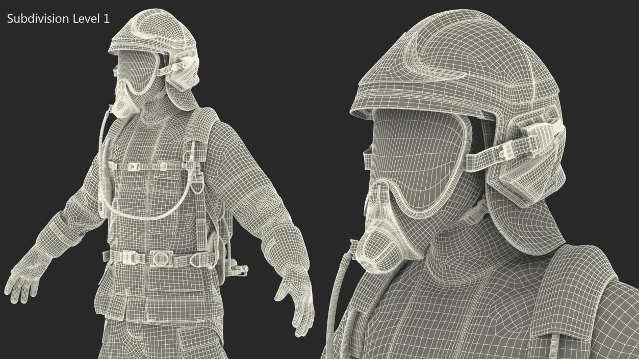 Firefighter Suit Neutral Pose 3D model