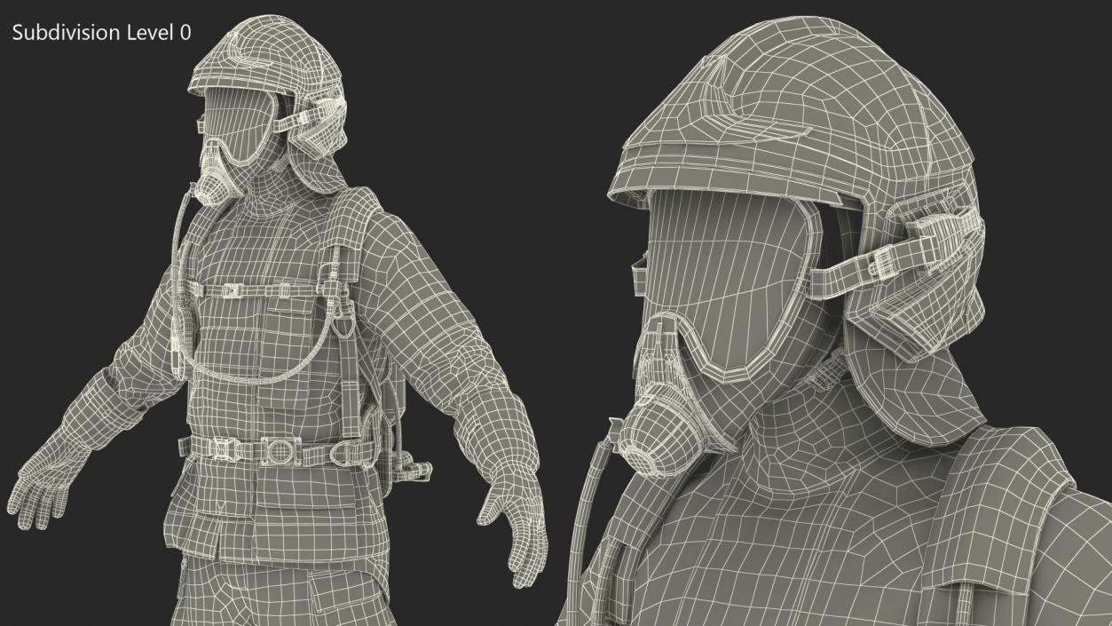 Firefighter Suit Neutral Pose 3D model