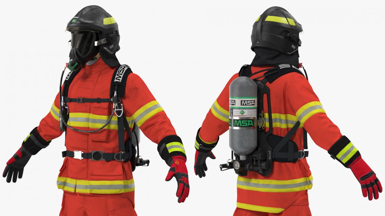 Firefighter Suit Neutral Pose 3D model