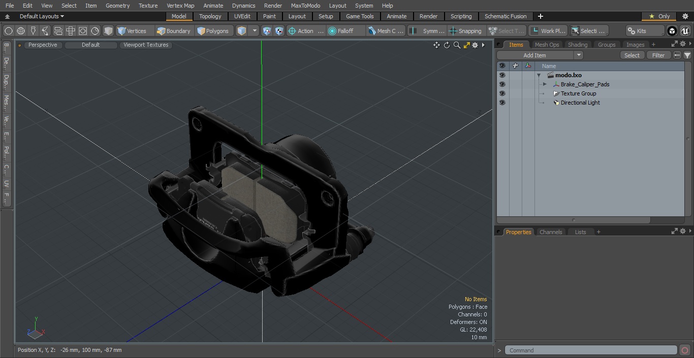 3D Brake Caliper Pads model