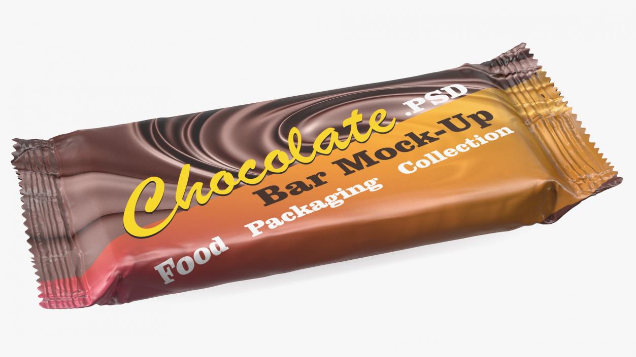 3D Snack Chocolate Bar Mockup