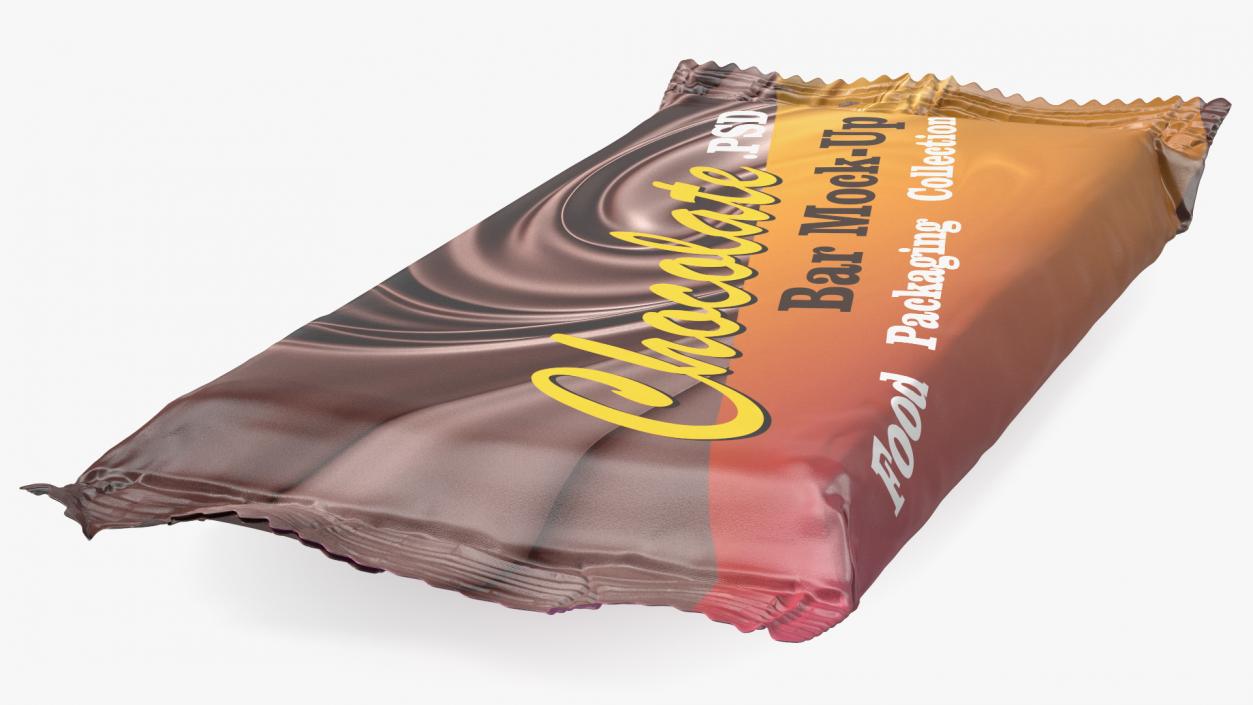 3D Snack Chocolate Bar Mockup