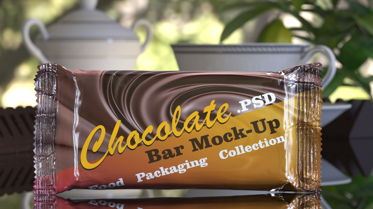 3D Snack Chocolate Bar Mockup