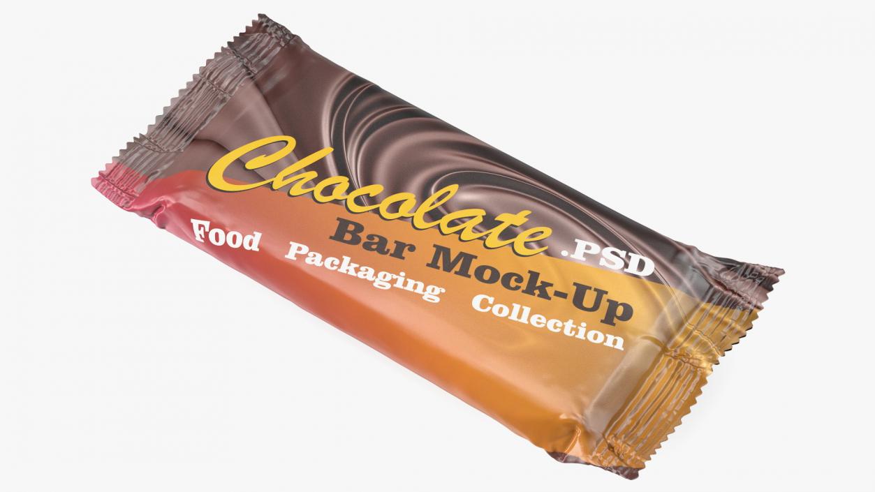 3D Snack Chocolate Bar Mockup