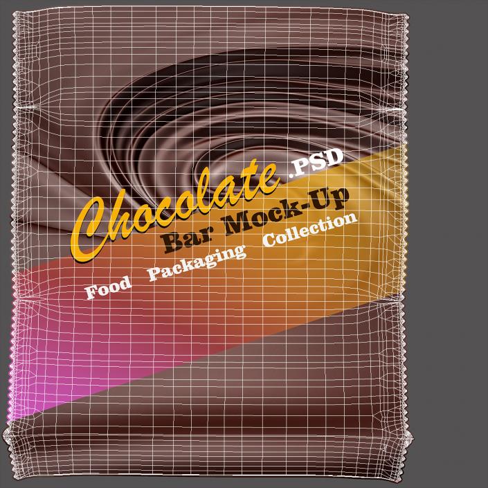 3D Snack Chocolate Bar Mockup