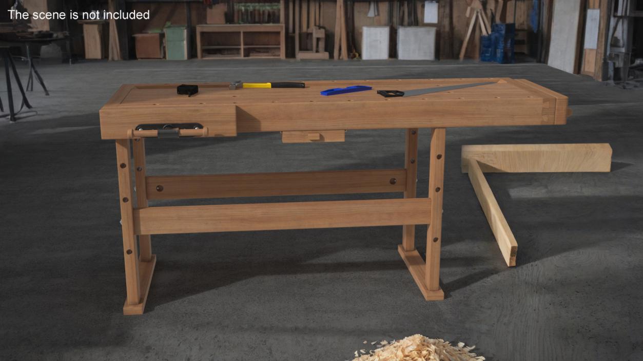 Workbench with Industrial Tools Collection 3D