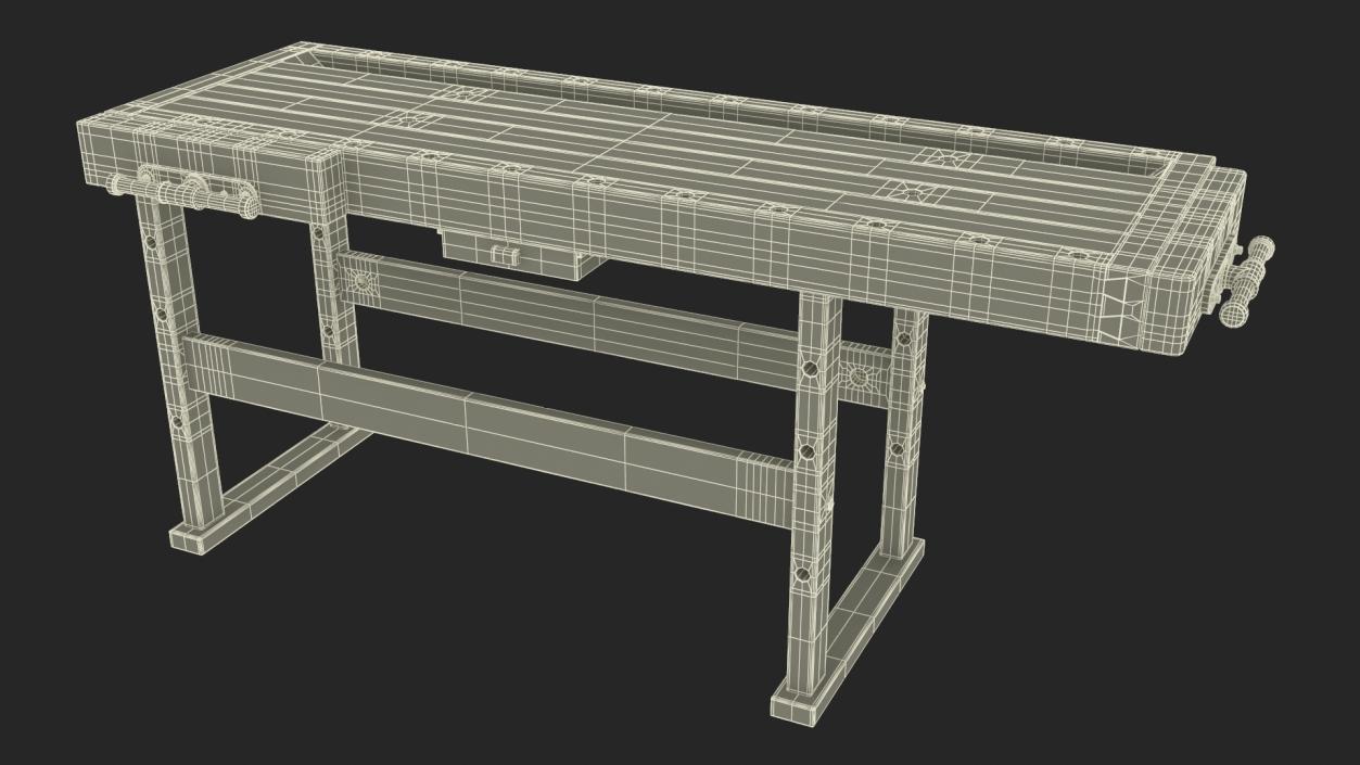 Workbench with Industrial Tools Collection 3D