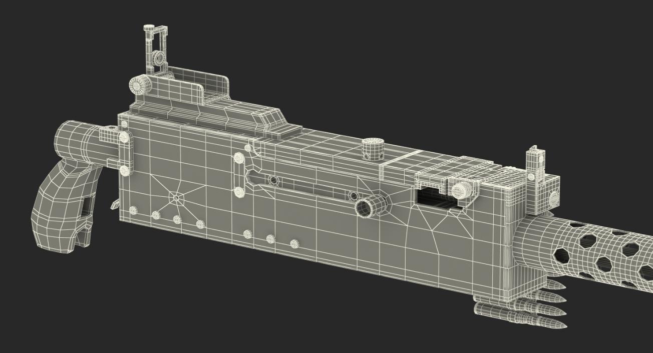 3D Machine Gun Browning M1919