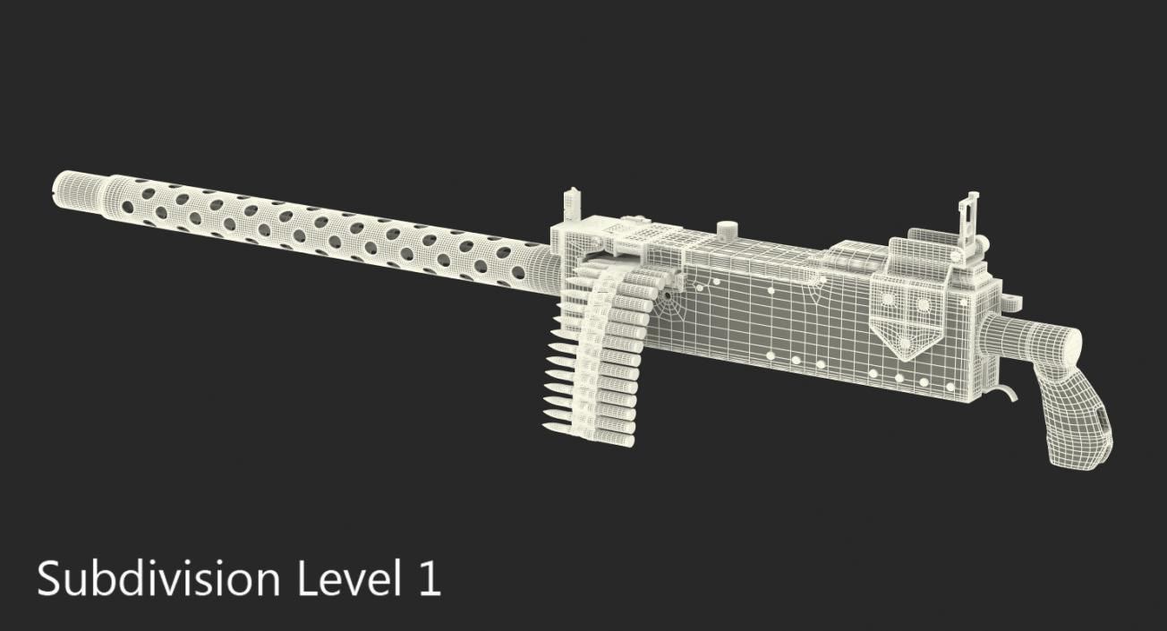 3D Machine Gun Browning M1919