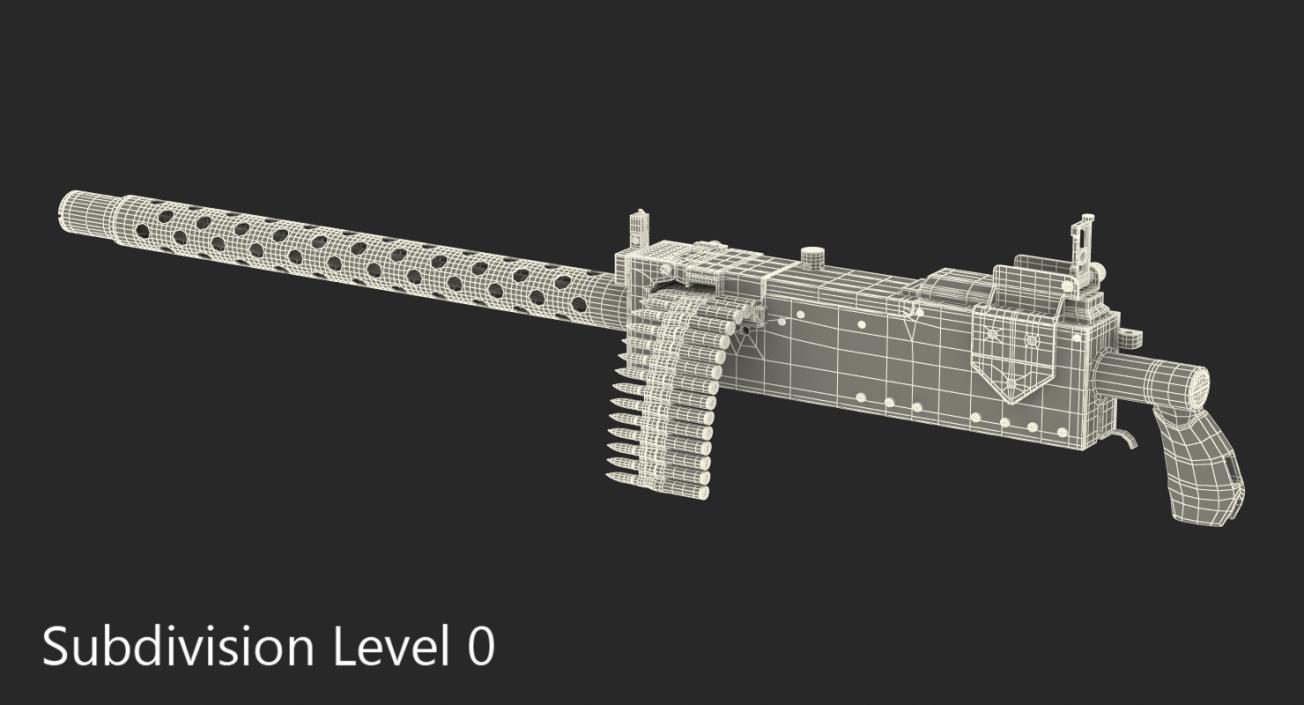 3D Machine Gun Browning M1919