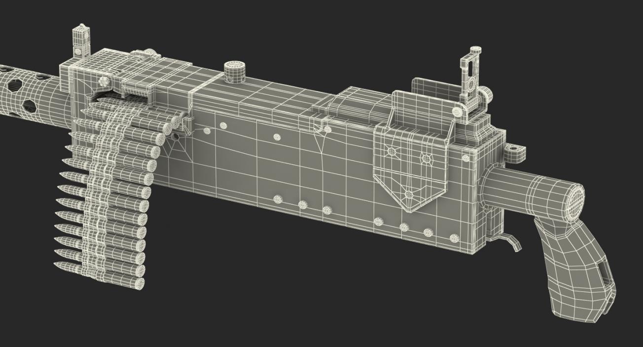 3D Machine Gun Browning M1919