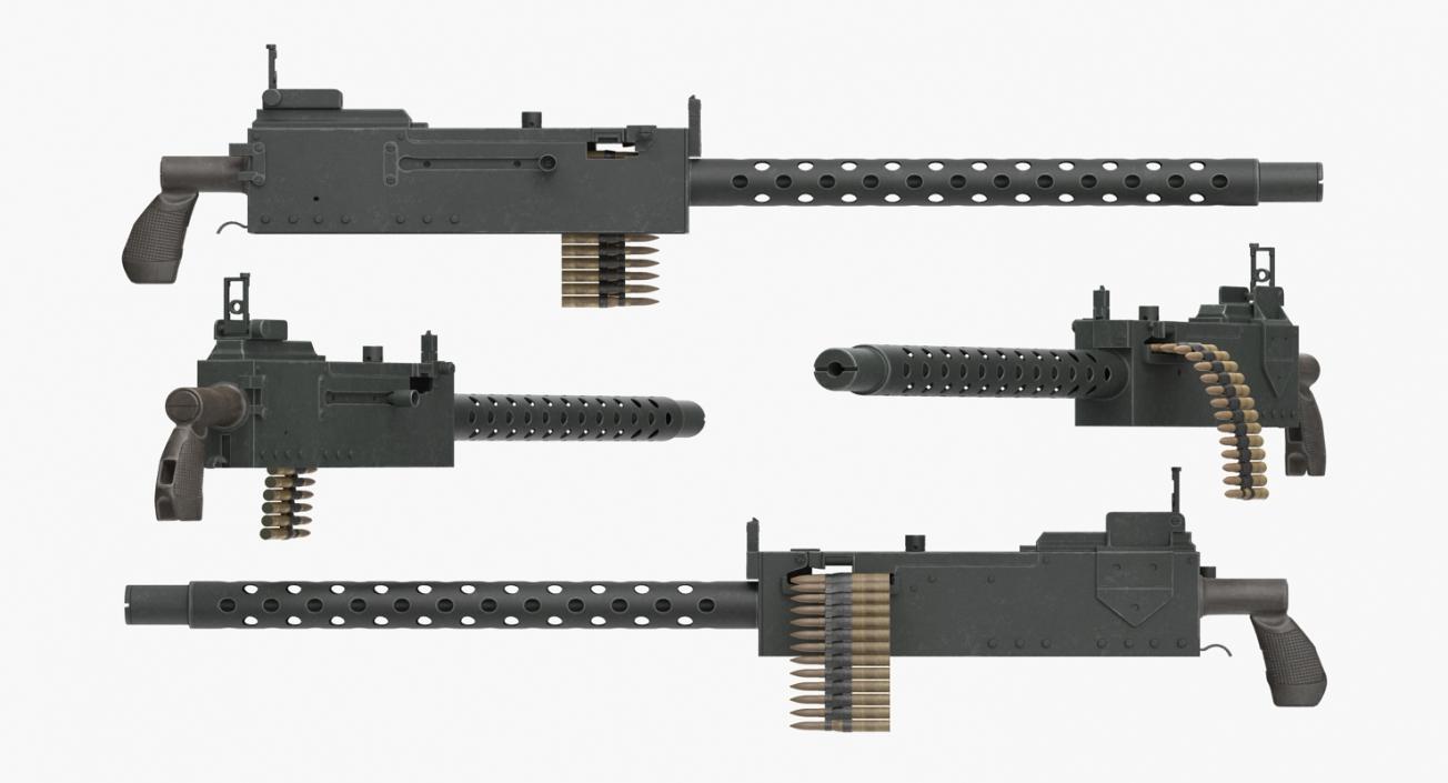 3D Machine Gun Browning M1919