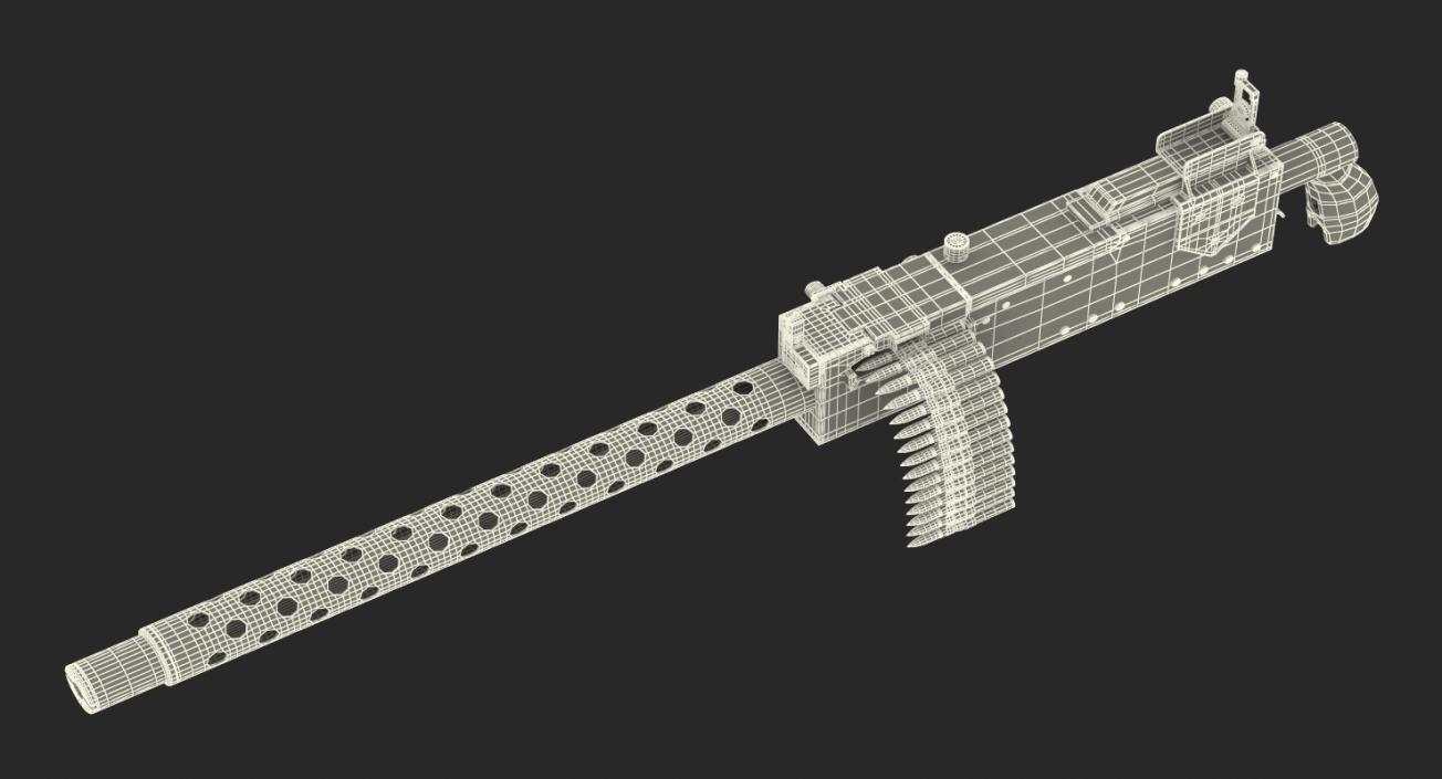 3D Machine Gun Browning M1919