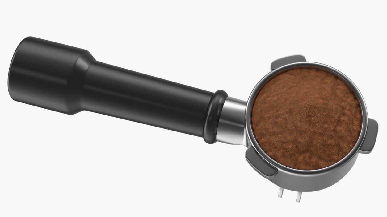 3D model Portafilter with Ground Coffee