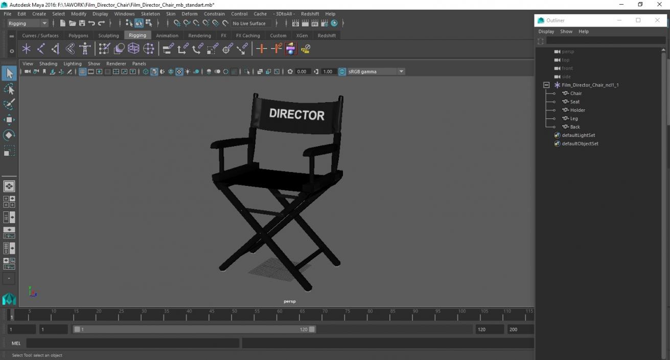 Film Director Chair 3D model