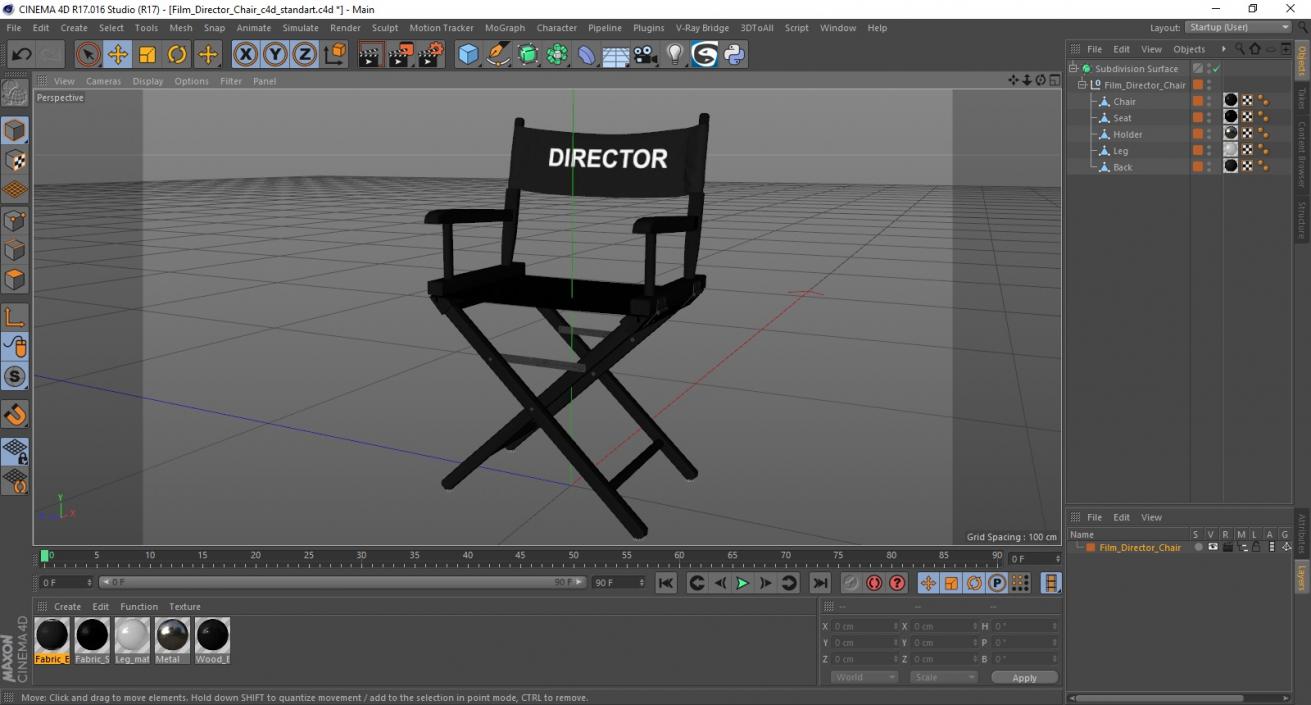 Film Director Chair 3D model