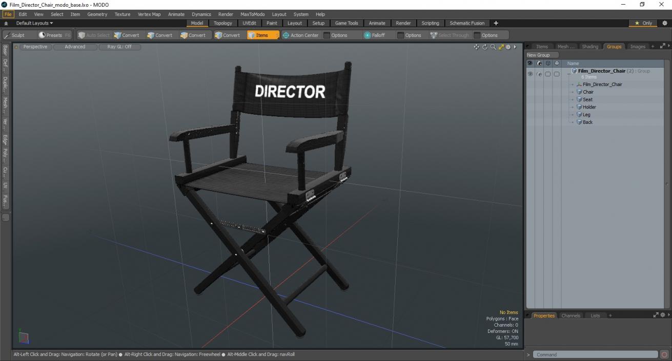 Film Director Chair 3D model