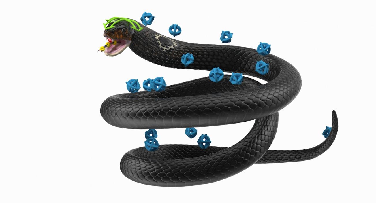 Dark Skin Cobra Rigged 3D