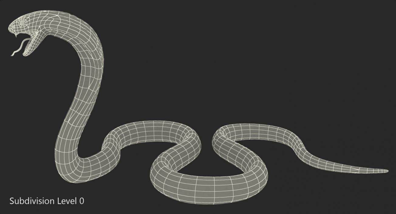 Dark Skin Cobra Rigged 3D