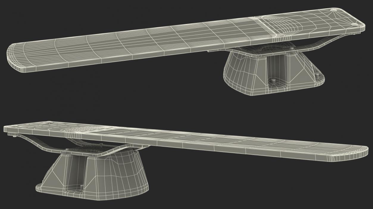 Pool Diving Board Gray 3D